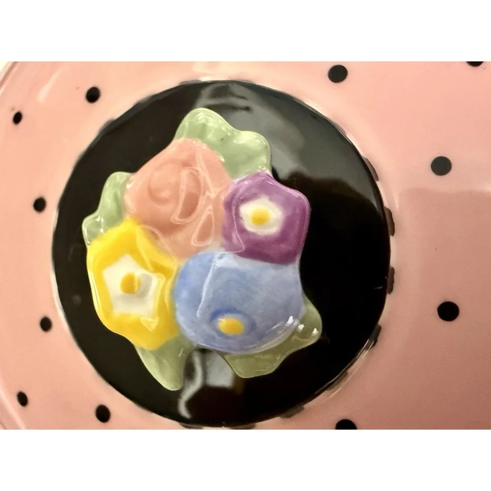 1999 Vintage Mary Englebreit Ceramic Covered Square Trinket/Candy Dish